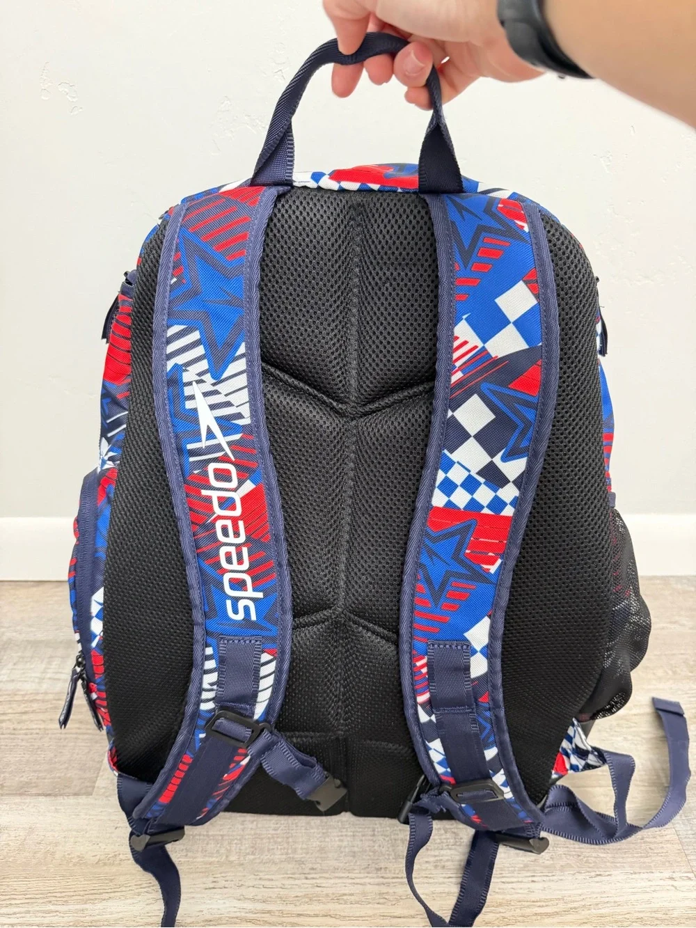Speedo Teamster 35L Swim Backpack Red White Blue USA, NEW w/o tags